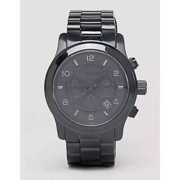 MICHAEL KORS MK8157 Oversize Black Chronograph Watch - Picture 1 of 11